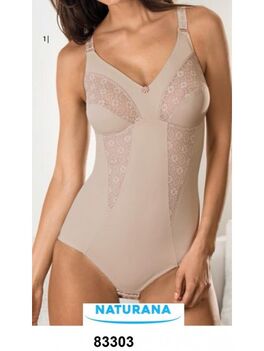 Body Faja Sin Aro Con Blonda Bordada B Negro Eu100/Es115