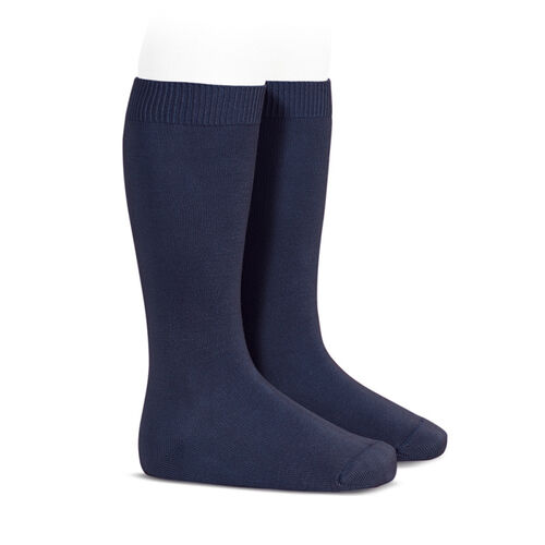 Calcetines Altos Básicos Punto Liso Granate 2