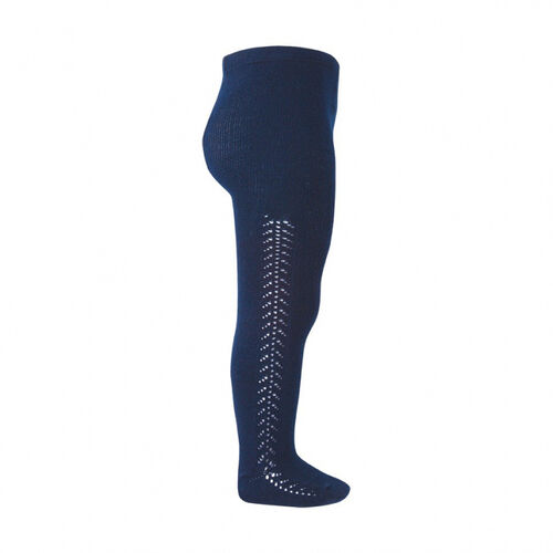 Leotardos Cálidos Calado Lateral Azul Bebé 000